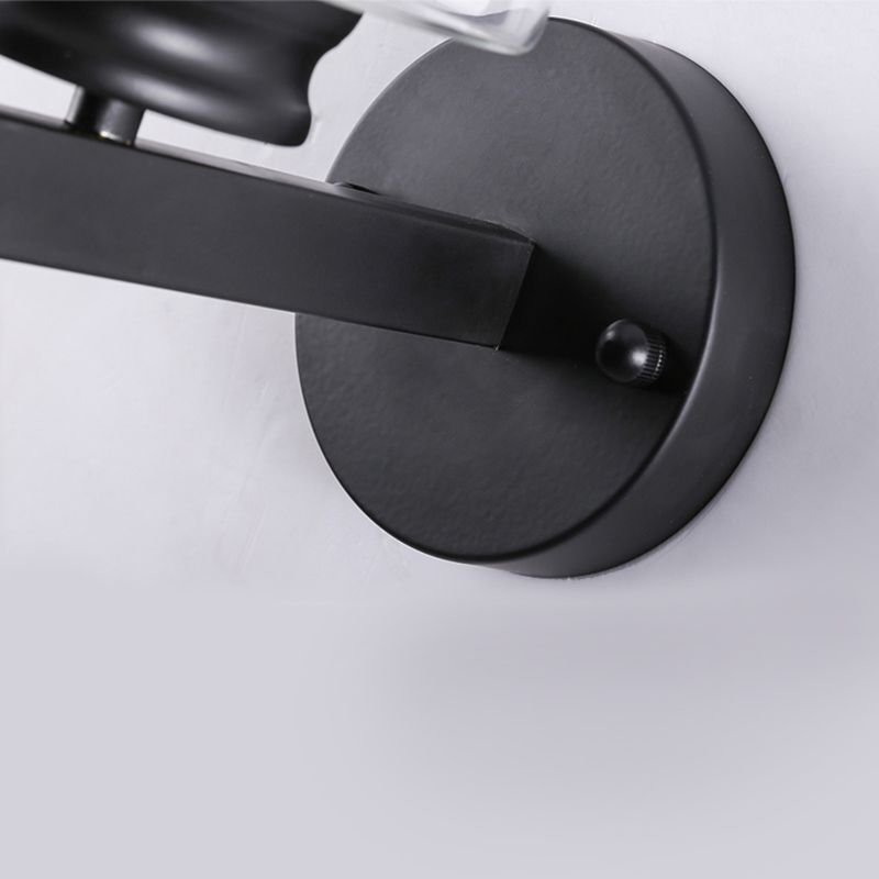 Black Sconce Light Fixtures Milk Glass Industrial Wall Mounted Lamps for Living Room