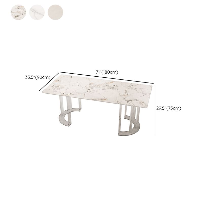 Glam Style Stone Furniture 1/5/7 Pcs Standard Height Dining Room Furniture Set for Home