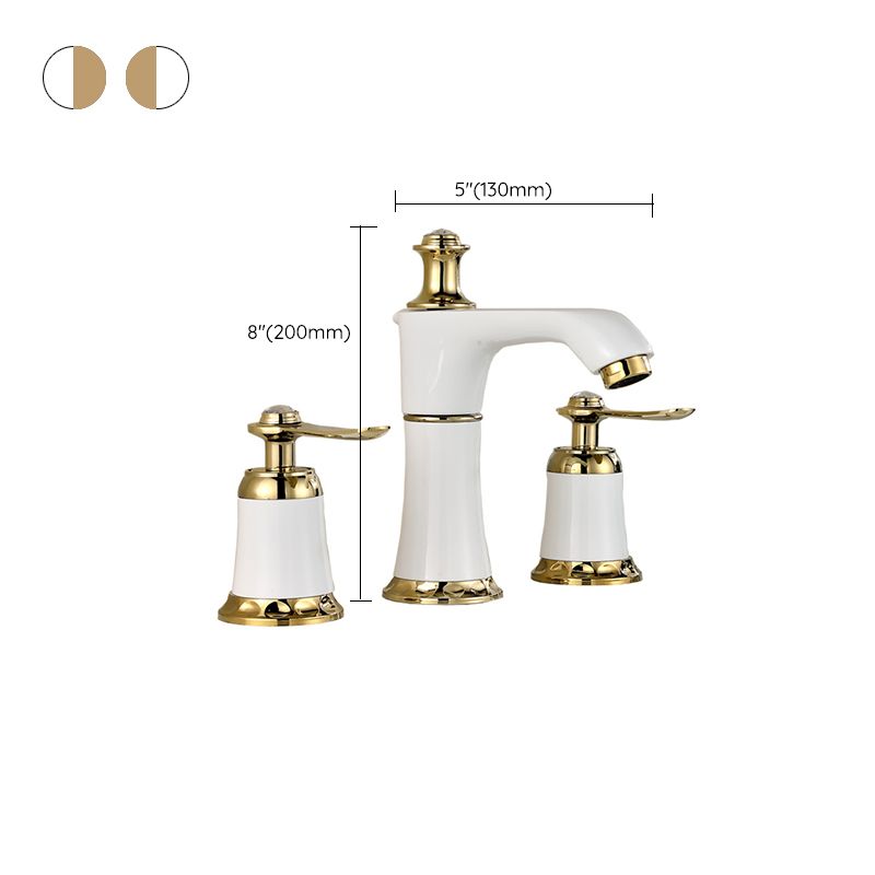 Glam Bath Faucet Trim Deck Mounted Lever Handle Swivel Spout Bathtub Faucet