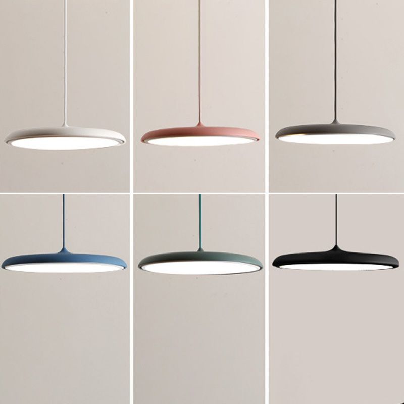 Disque 24W Disc Lights Hanging Macaroon Nordic Style Metal 1 Light Pendant Lightture