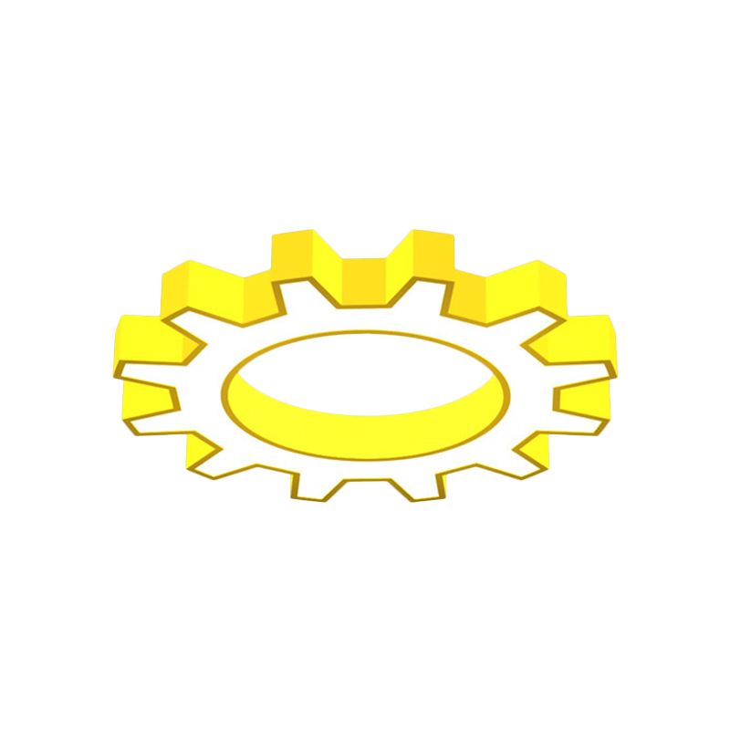 Acrylic Gear Flush Mount Ceiling Light Cartoon LED Flush Mounted Lamp in Yellow/Blue, 16"/19.5"/23.5" Wide