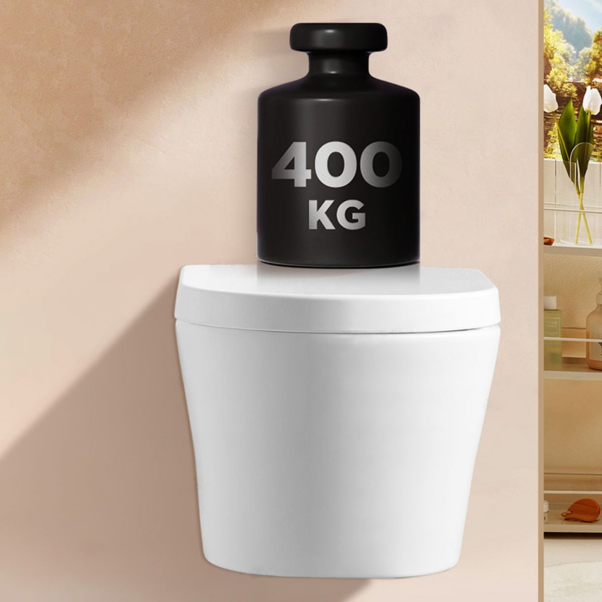 Contemporary Toilet Bowl One Piece Toilet Wall Mount Porcelain Flush Toilet