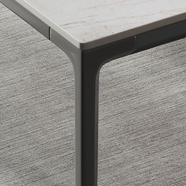 Modern Dining Table Set 1/5/7 Pcs Stone Dining Table with Wingback Chairs