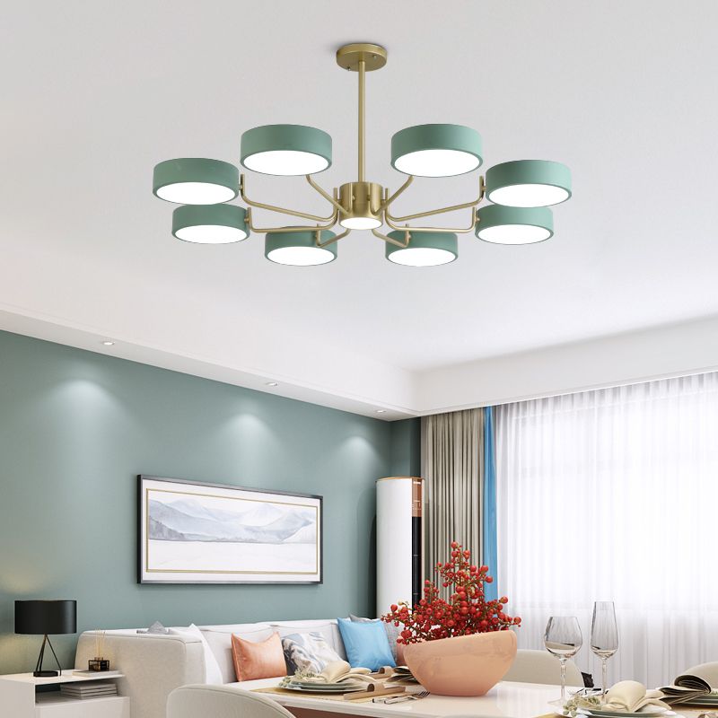 Minimalistische runde Kronleuchterleuchte Acryl Wohnzimmer LED Hängende Lampe