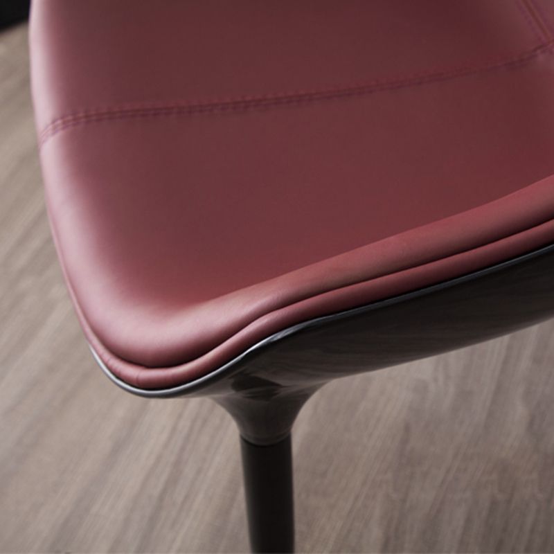 Sillas de comedor estilo moderno Silla auxiliar con brazo de cocina y patas de metal (juego de 2)