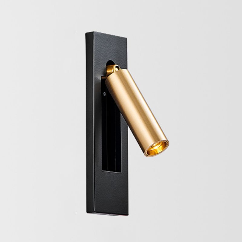 Modern Geometric Shape Wall Sconce Reading LED Wall Light with Aluminum Shade for Bedroom
