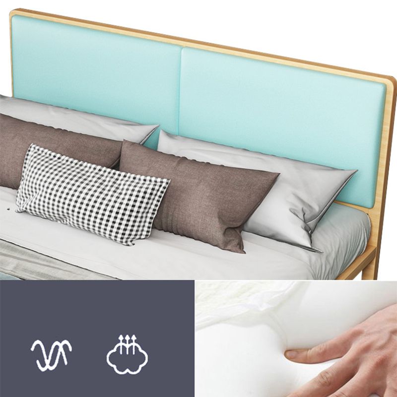 Upholstered High Metal Bed Frame Minimalist Wire-Grid Panel Bed