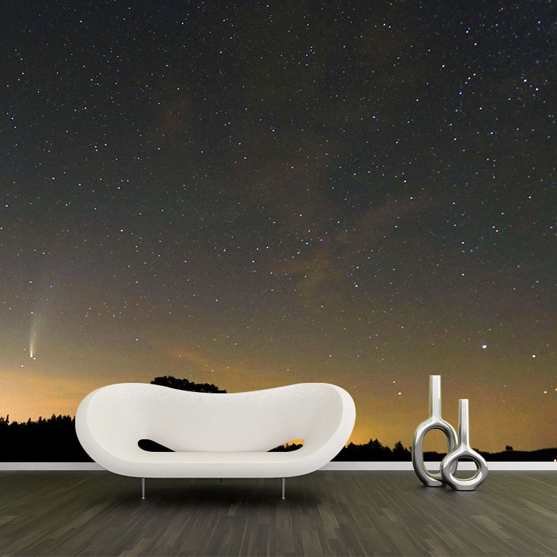 Space Night Sky Stain Resistant Wall Decor for Living Room Bedroom, Made to Measure