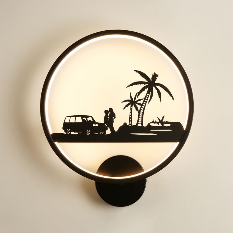 Unique Shape Metal Wall Light Modern Style Single Light Wall Mount Lighting
