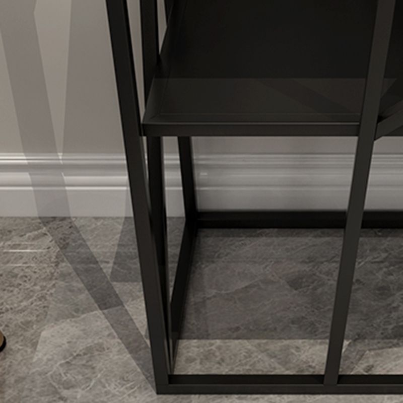 Metal Vertical Standard Bookcase Contemporary Style Open Back Shelf
