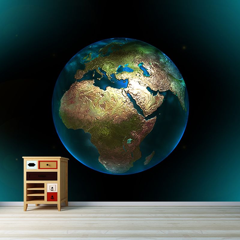 Washable Illustration Mural Wallpaper Earth Indoor Wall Mural