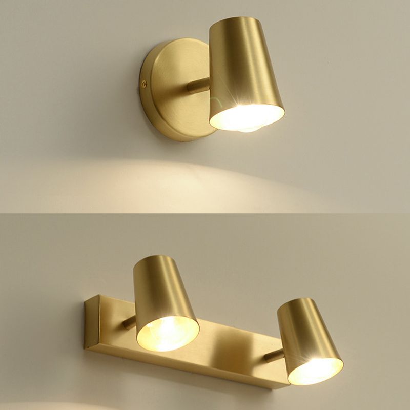 Postmodern Sconce Lights Golden Multi-Blub Metal Wall Mounted Lamps for Bathroom