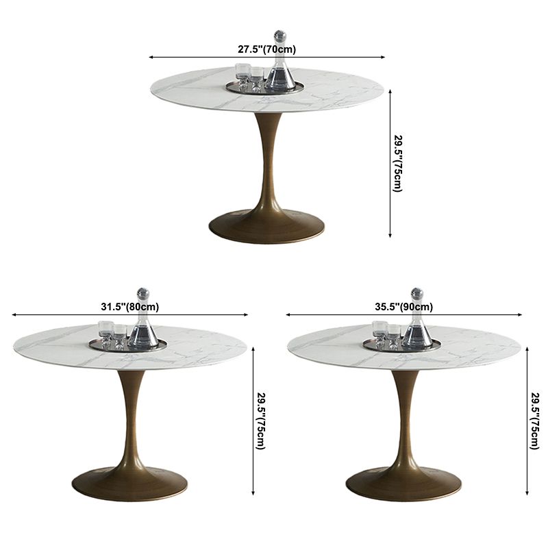 Mesa de comedor de piedra de estilo moderno Mesa de comedor de base de tulipán para el comedor, para el comedor