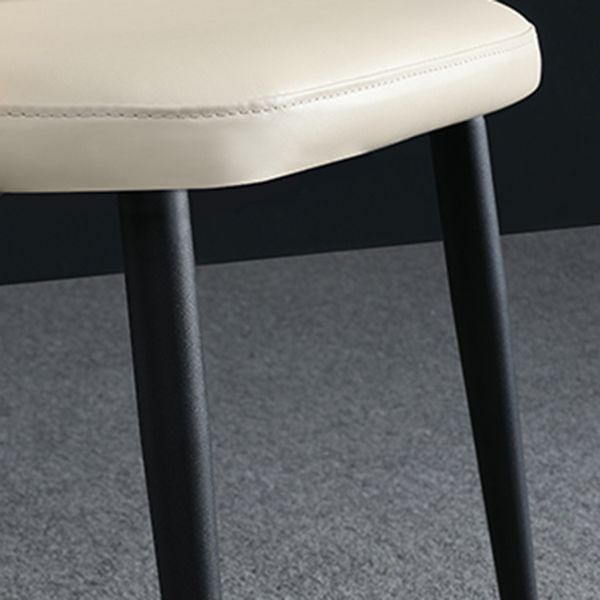 Home Scandinavian Side Chair Parsons Back Metal Upholstered Dining Room Chair