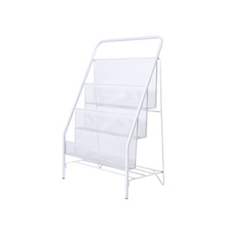 Industrial Ladder Bookcase Metal Vertical Book Shelf for Home Office