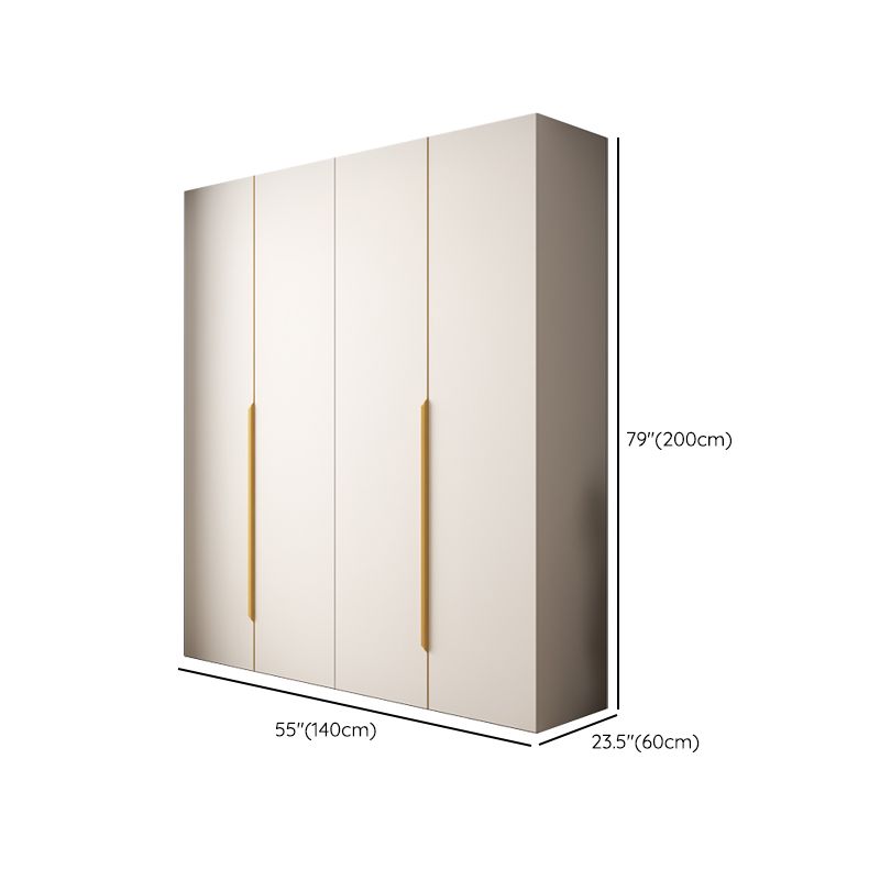 White Colour Wardrobe Contemporary Wooden Wardrobe Closet with Drawer
