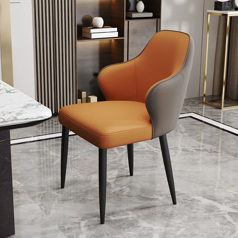 Modern Style Leather Parsons Upholstered Home Dining Side Chair