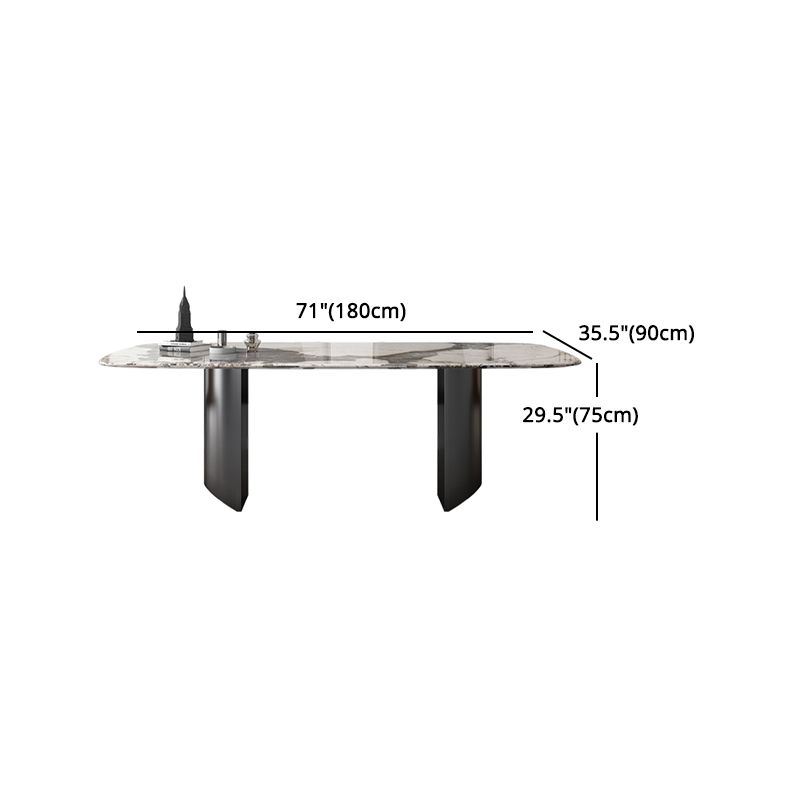 Modern Rectangle Dinette Set 1/4/5/7 Pieces Sintered Stone Top Dining Table Set