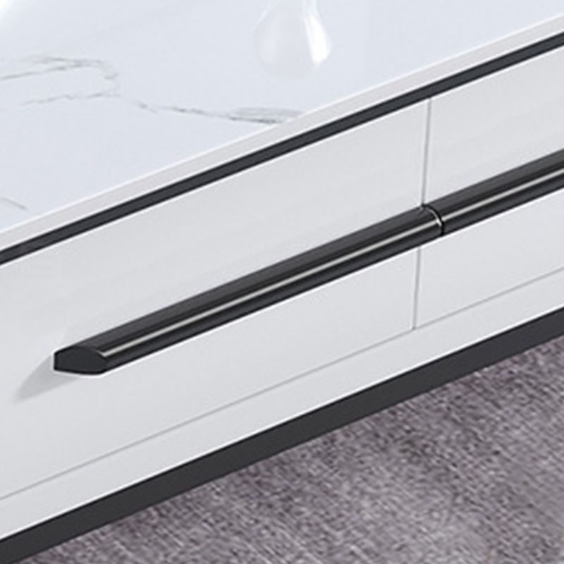 Contemporary Slate Coffee Table Single Rectangle Coffee Table with Storage