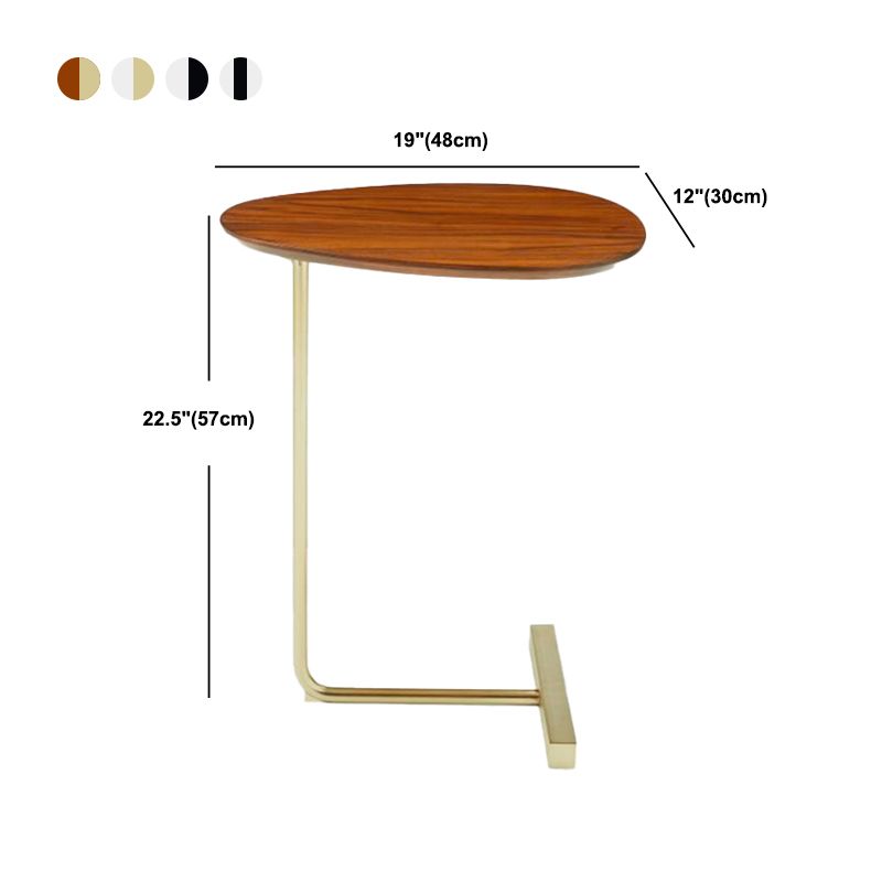 Modern C Corner Table Solid Wood Side End Table for Living Room