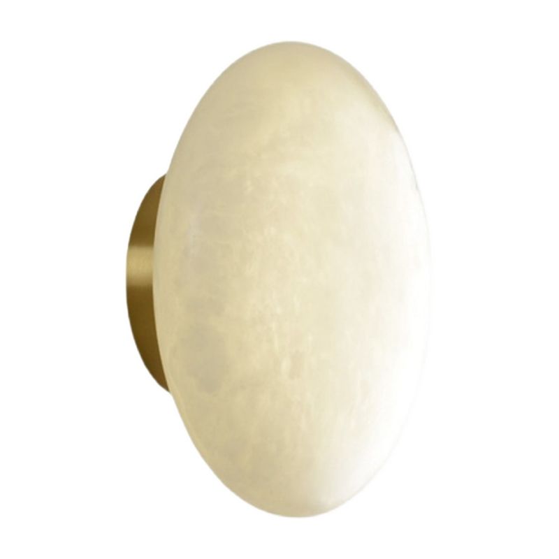 Round Shape Metal Vanity Light Modern Style 1 Light Vanity Light Fixture in Gold