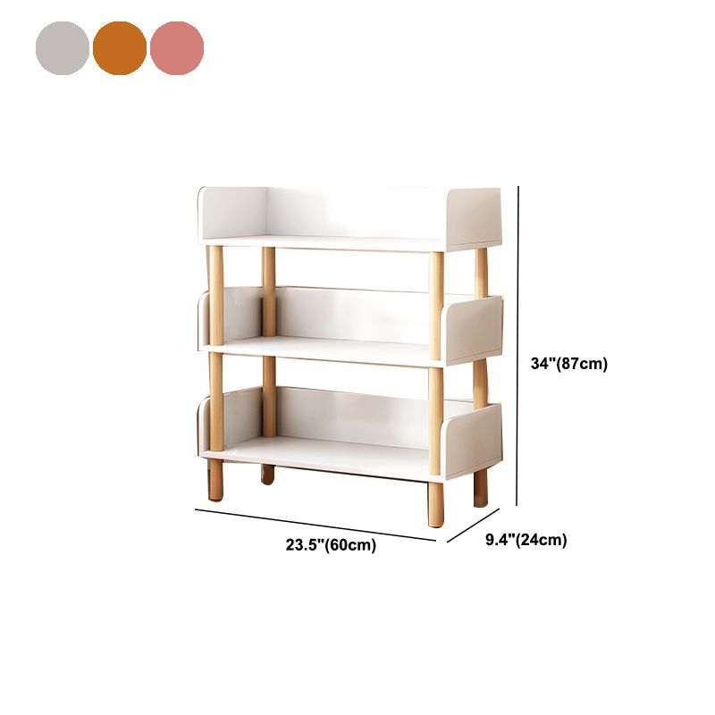 Contemporary Engineered Wood Book Shelf Vertical Open Bookcase
