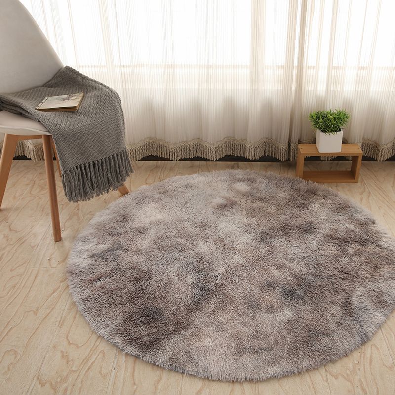 Chic Multicolor Nordic Style Rug Shag Tie Dye Rug Machine Washable Anti-Slip Backing Stain Resistant Carpet for Home Decoration