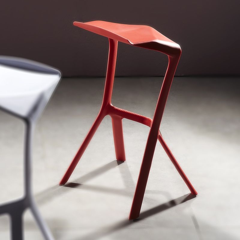 Scandinavia Style Bar-stool PP Legs Saddle Seat Stool for Kitchen Bar