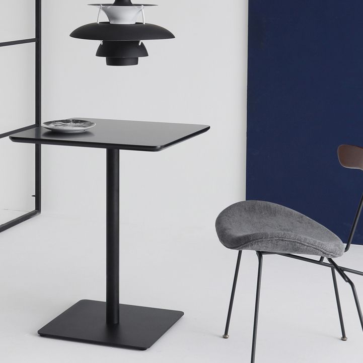Square Pedestal Dinner Table Industrial Style MDF Dining Table for Indoor