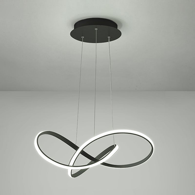 1-Light Metal Linear Chandelier Modern Hanging Pendant Light Fixture