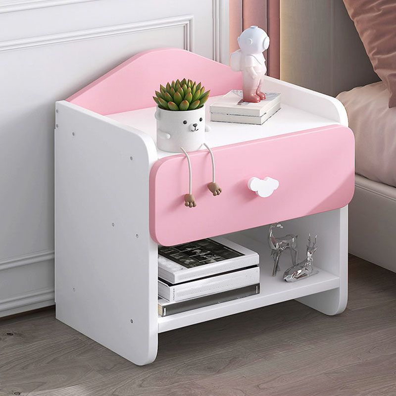 Contemporary Bedside Cabinet Night Table Lower Shelf Night Table for Bedroom