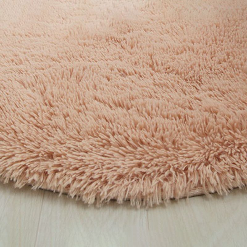 Oval Plush Rug Indoor Rug Non-Slip Backing Machine Washable Area Carpet