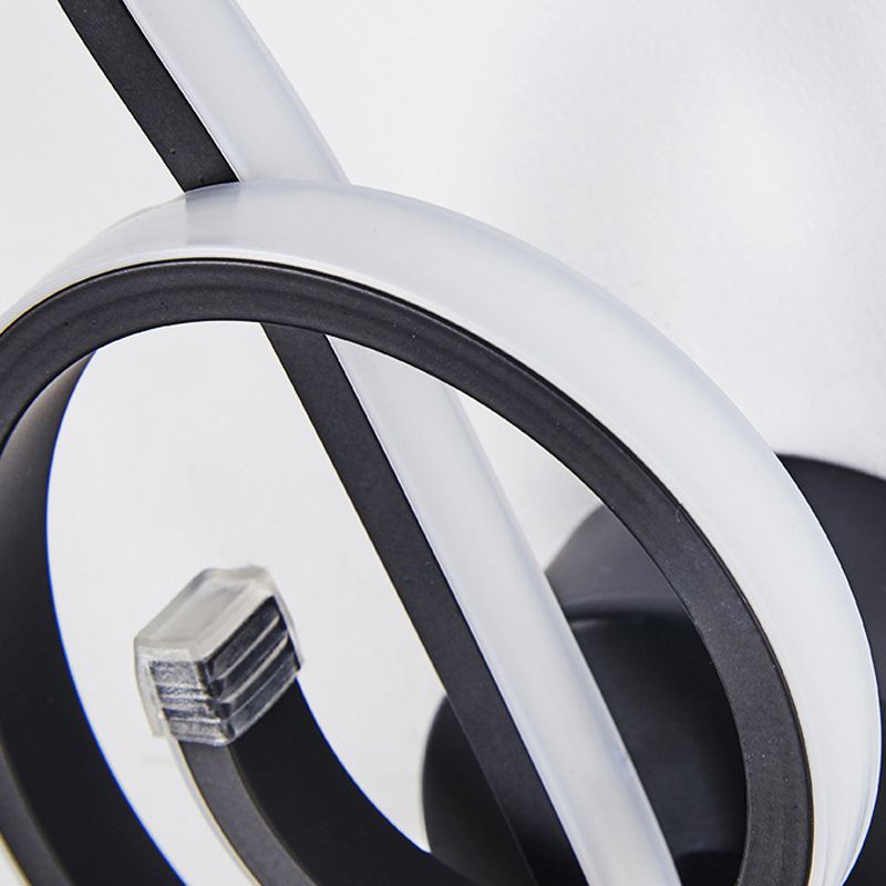 NOTA MUSICALE LAMPA PERCHIALE CAMERA DELLA BEDE ADULTO METAL MOTORE MODER CREATIVE LAMPAGNO DELLA parete bianca/BIANCA