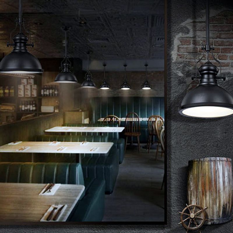1-Light pivotant joint pendentif commercial éclairage de plafond en métal industriel pour le salon