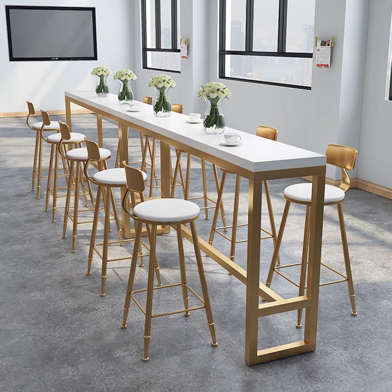 Glam 1/4/6 Pieces Counter Height Set Wood and Metal Rectangle Pub Dining Set