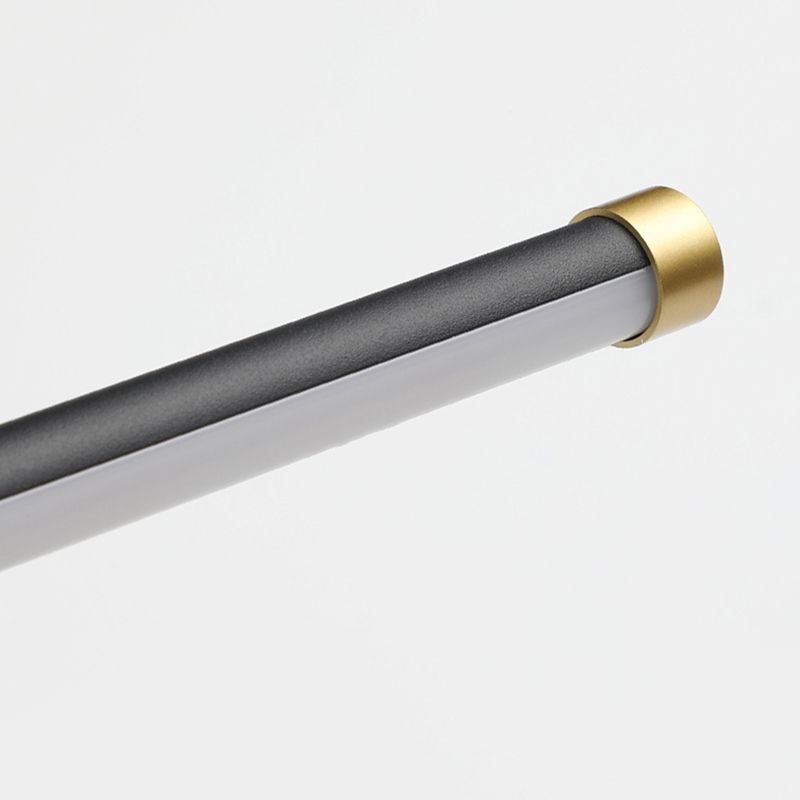 Metal linear Shade Mirror Wall Lights Modern 1 Head Wall Mount Fixture in White and Black