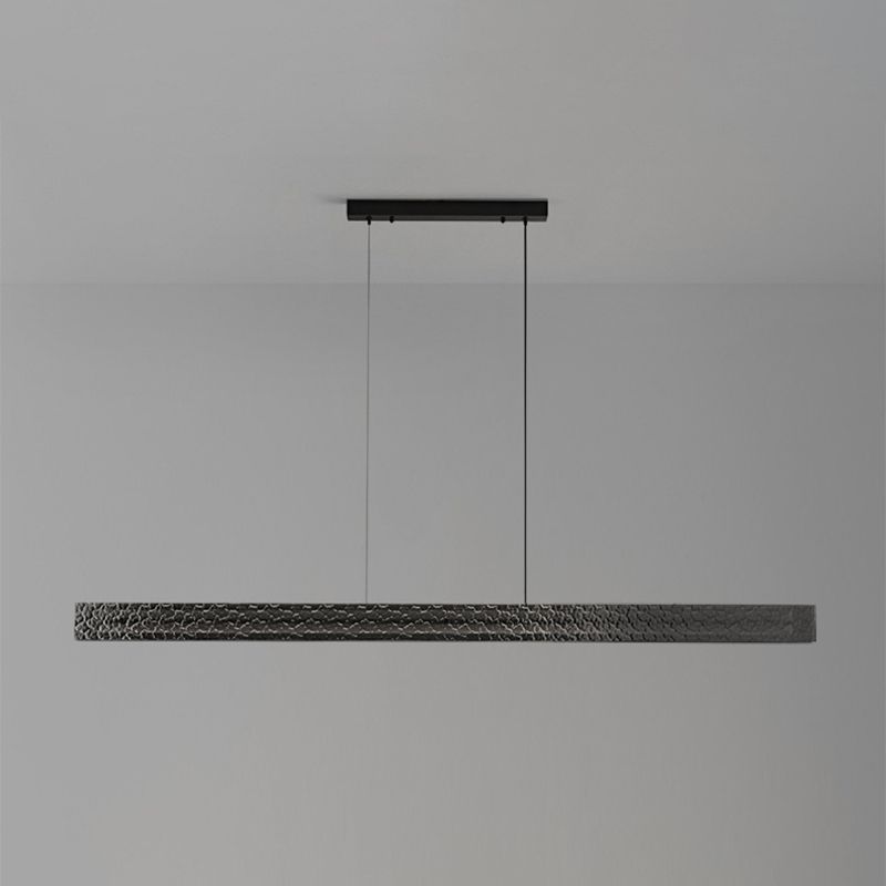 Glass Kitchen Island Lighting Black Modern Ceiling Light for Foyer