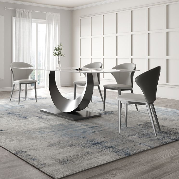 Designer Style Sintered Stone Top Dining Set Rectangle 1/2/3/4/5/7 Pieces Dining Table Set