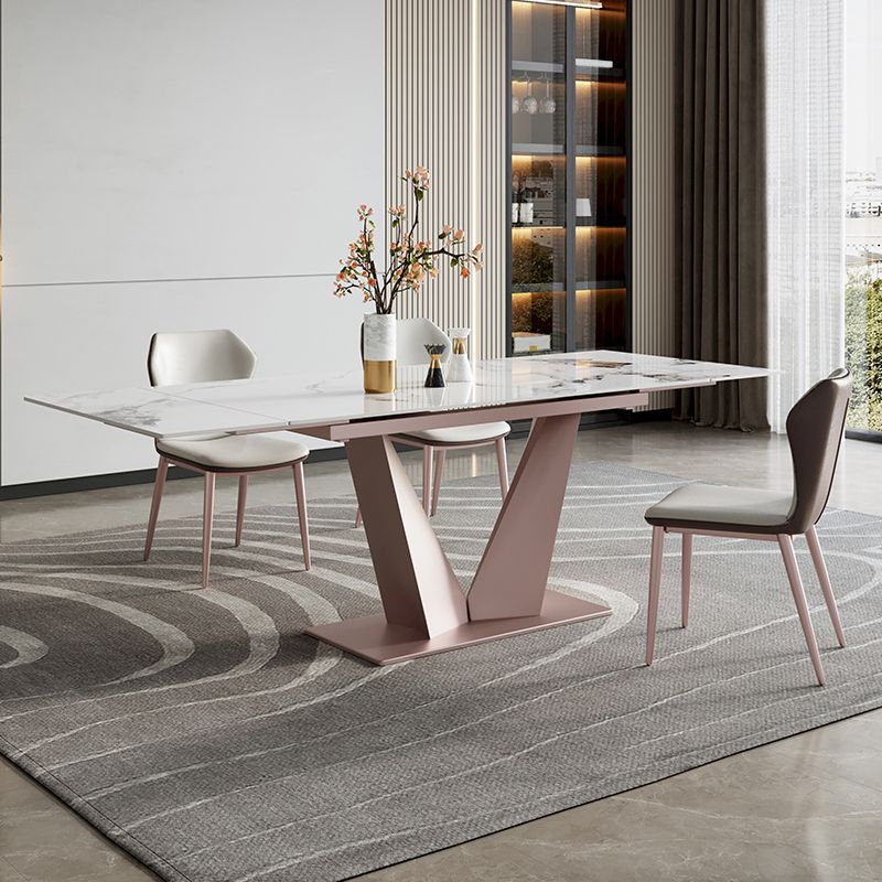 Modern Sintered Stone Top Dining Set Rectangle 1/4/6/7 Pieces Dining Room Table Set