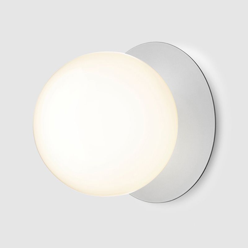 Modern Style Spherical Shape Wall Sconce Glass 1 Light Sconces for Living Room