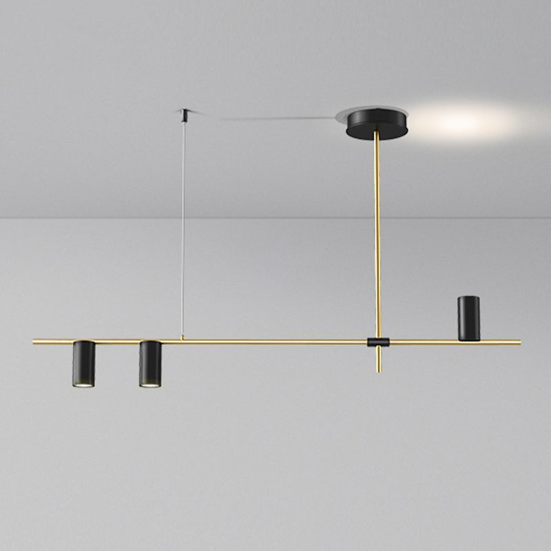 Modernist Cylinder Island Pendants Metal Pendant Lights for Dining Room