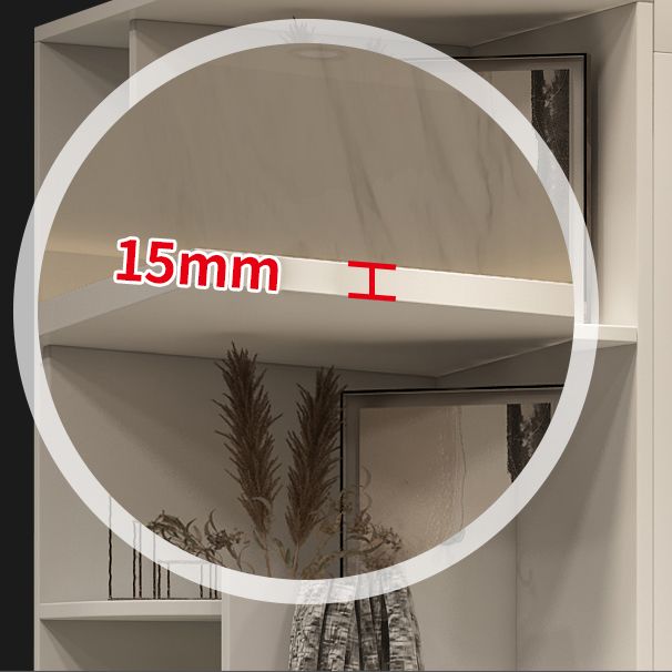 White Contemporary Wardrobe Cabinet Wooden Wardrobe Armoire for Home