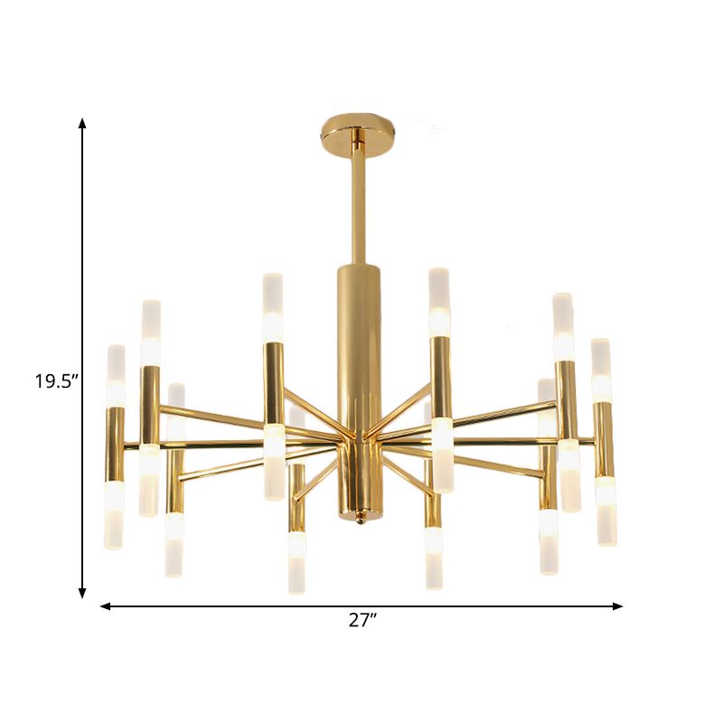 27 "/39" Lampadello di vetro bianco largo vetro Post moderno lampada a LED a LED in oro