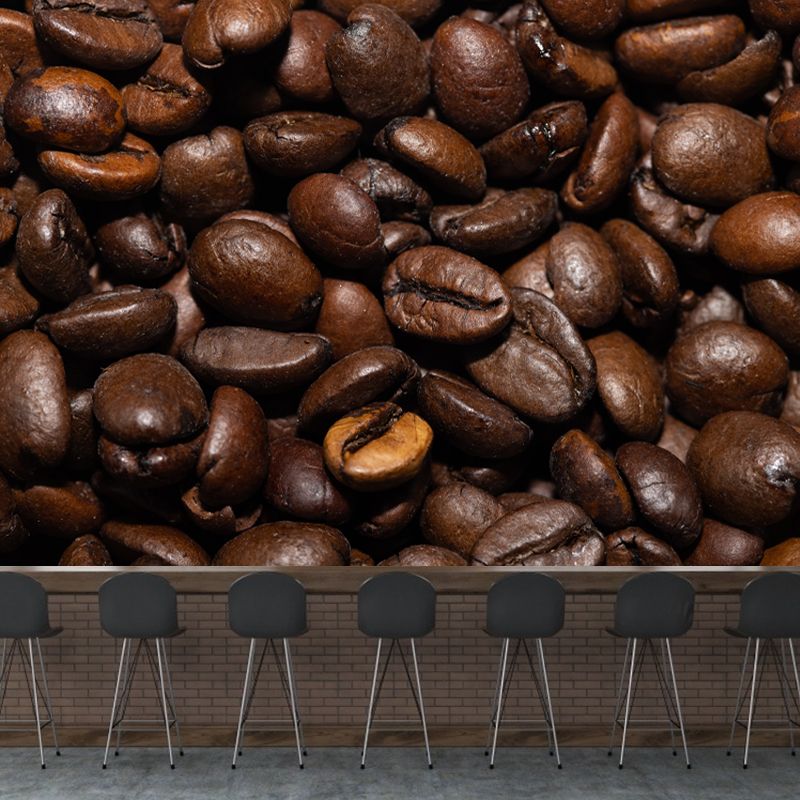 Minimalism Style Coffee Bean Mildew Resistant Coffee Shop Wall Covering