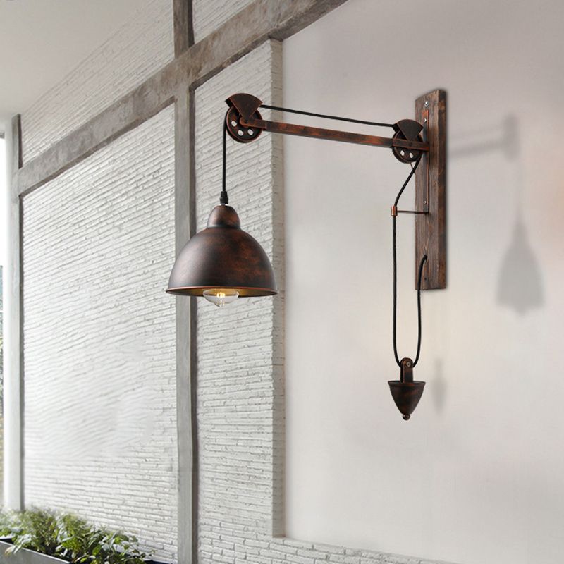 Retro Industrial Style Dome Schatten Wandmontage Lichter Metallic Wall Montage Lampe für Bar