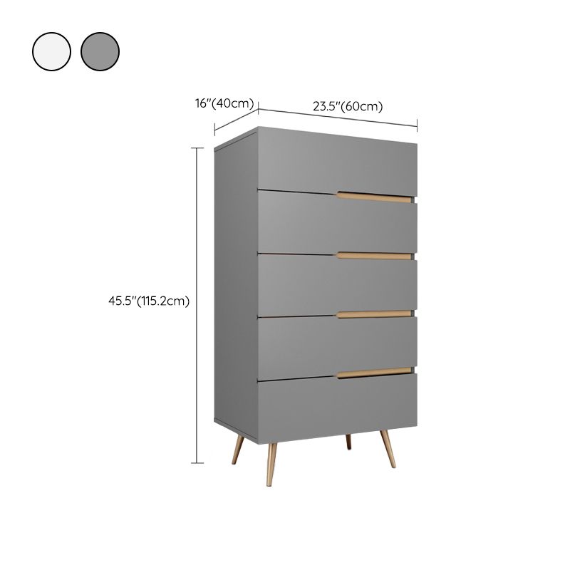Manufactured Wood Dresser Glam Storage Chest with 3/4/5 Drawers