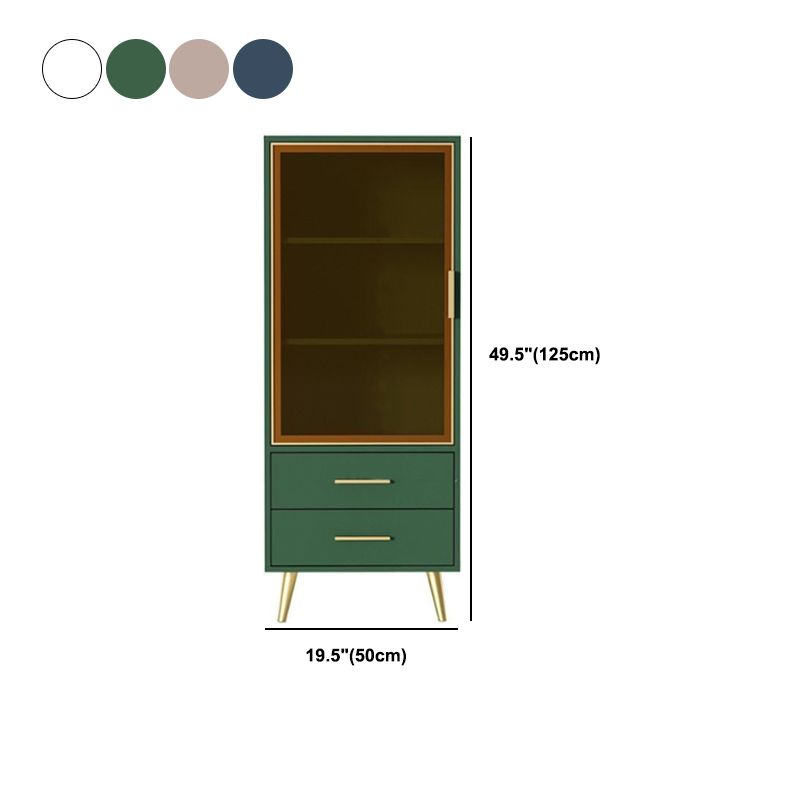 Rectangle Wood Accent Cabinet with 1 Door and 2 Drawer Contemporary Side Cabinet
