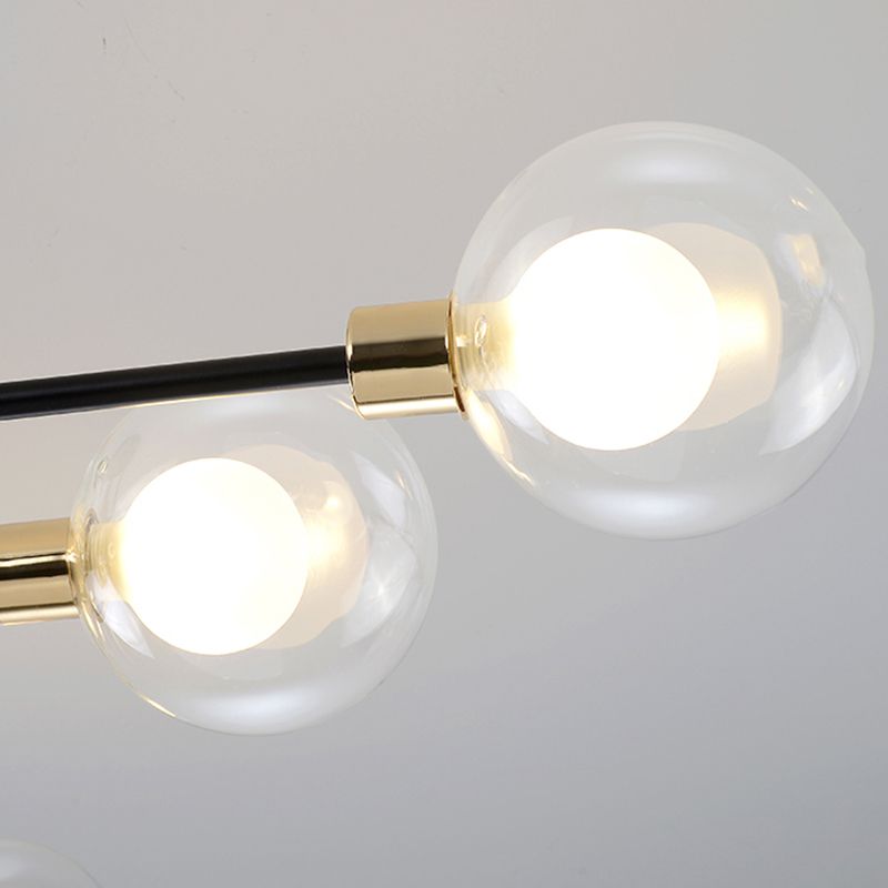 Sphere Sphere Flush Lighting Lights Lights de montura de vidrio en negro