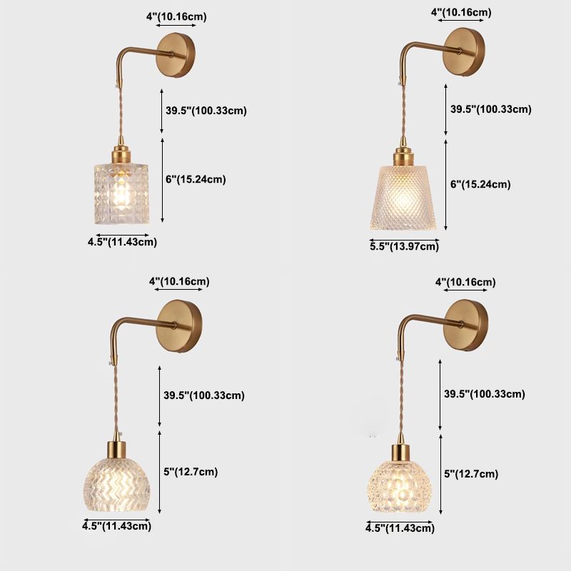 1 lumière géométrique mural luminaire de style industriel Idées d'éclairage mural en verre industriel lumières