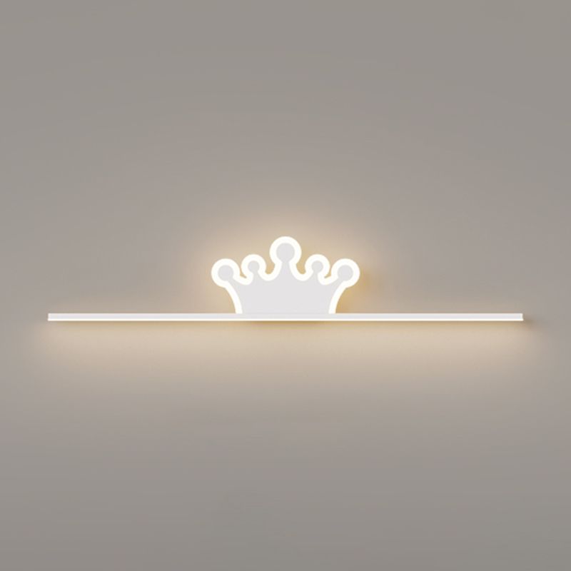 Nordic Style Iron Wall Light Strip Shape Wall Lamp for Children's Room